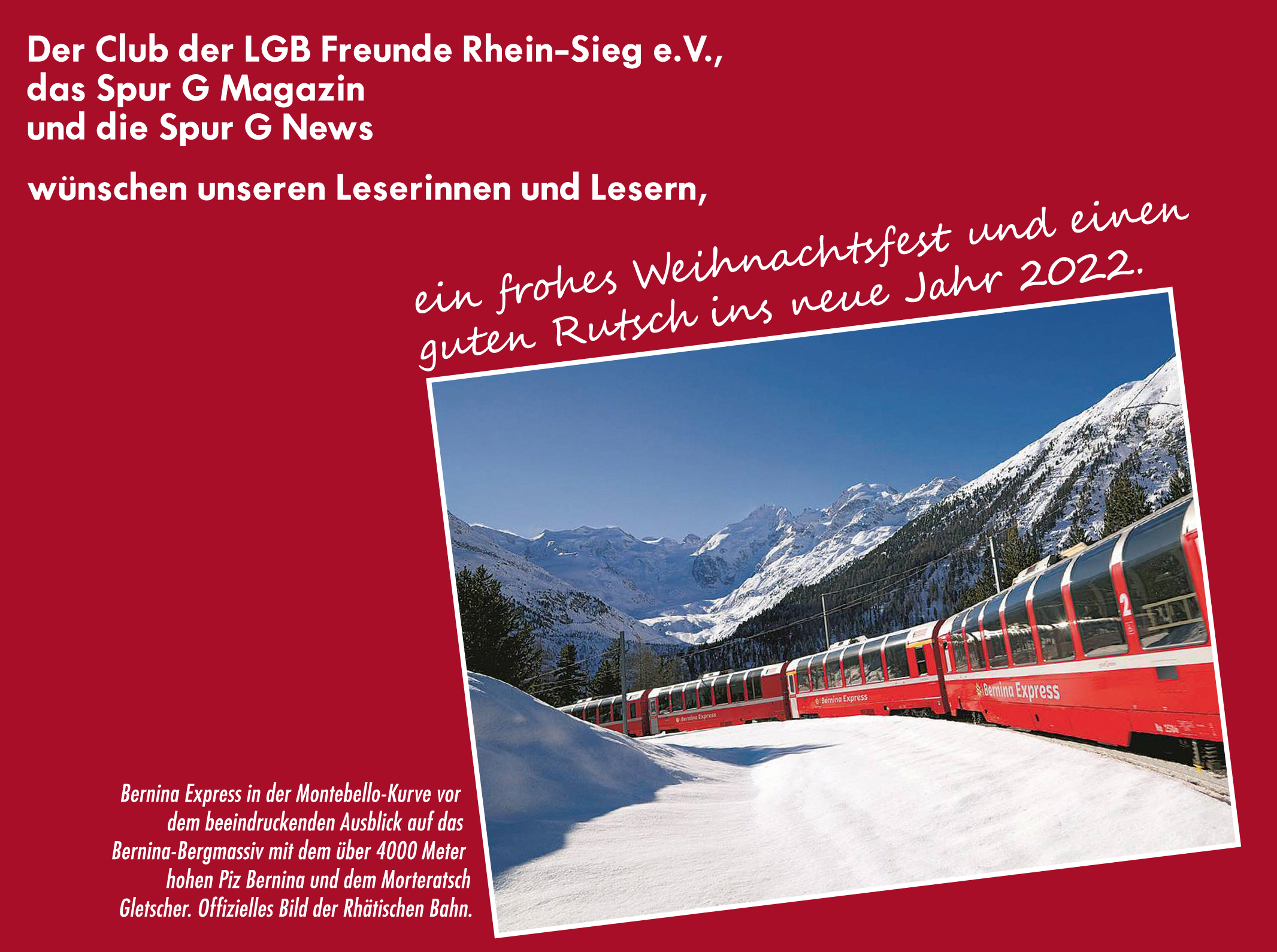 Weihnachts- und Neujahrsgre 2022 - Club der LGB Freunde Rhein Sieg e.V. 