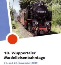 21. und 22. 11. 2009 - 18. Wuppertaler Modelleisenbahntage  - aufs Bild klicken und Info runterladen. 