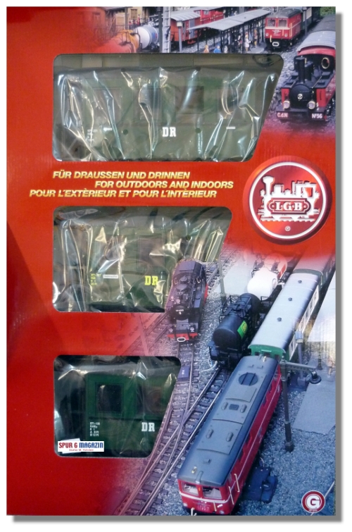 Neues Leben fr die LGB  Bahn passende Zugpackung der DR. LGB  Nr. 39075 Personenwagen Set.