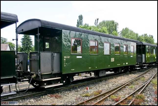 Personenwagen der Harzer Schmalspurbahn in Spur G - Vorbildfoto